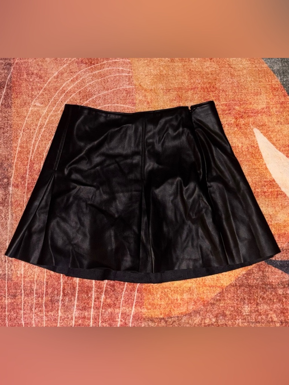 Abercrombie & Fitch Vegan Leather Skort | Black Mini Skirt Shorts | Size M